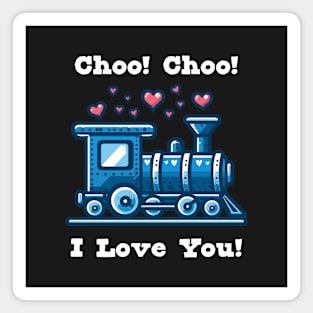 Train Valentine Magnet